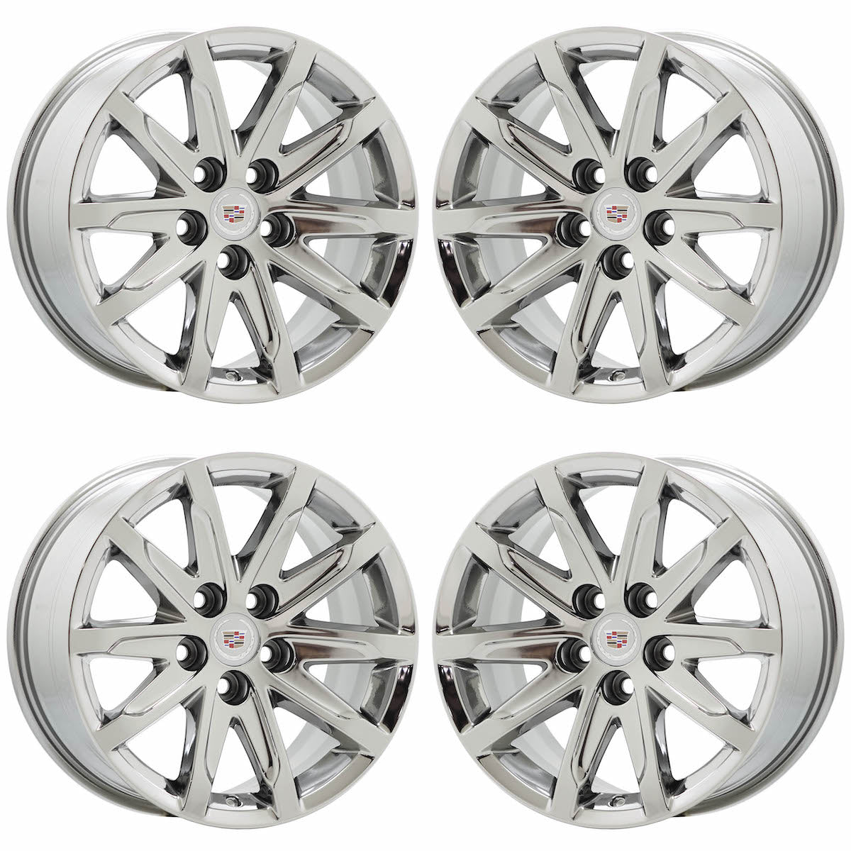 17" Cadillac CTS Sedan Bright Chrome wheels rims Factory OEM GM set 4712